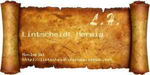 Lintscheidt Hermia névjegykártya